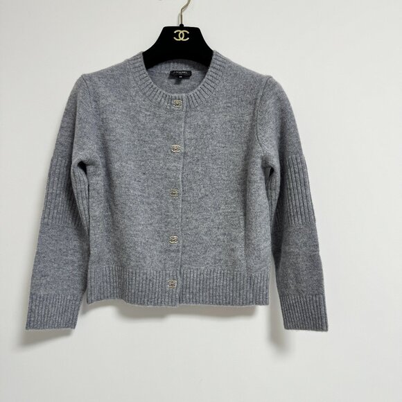 Chanel gray Cardigan Size 36 - Picture 1 of 12
